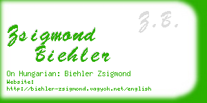 zsigmond biehler business card